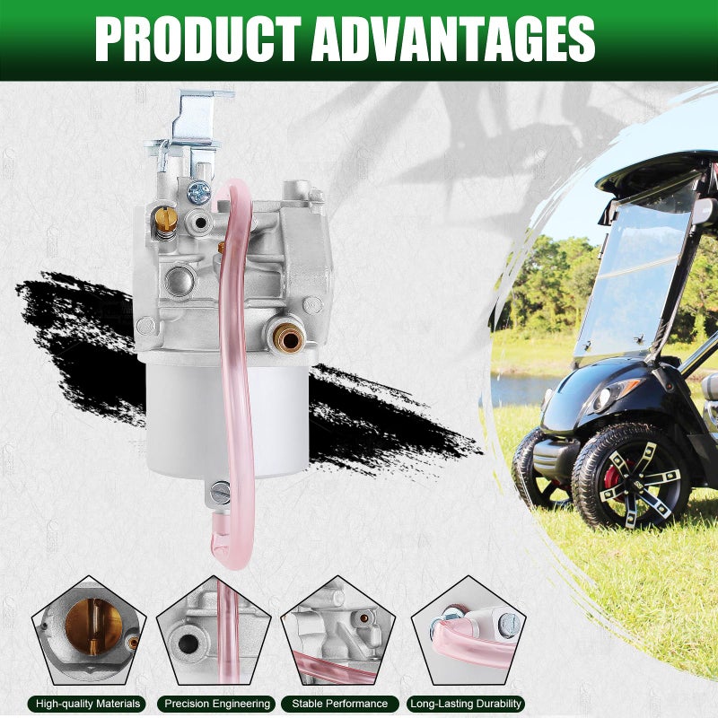 QAZAKY FE350 Carburetor + Fuel Pump Compatible with Golf Cart Club Car DS Precedent Turf Carryall OHV Kawasaki FE350 Engine 1016441-01 1018059-01 1019059-01 1035245-01 1016478 1016438 1016439 1016440 - Image 3